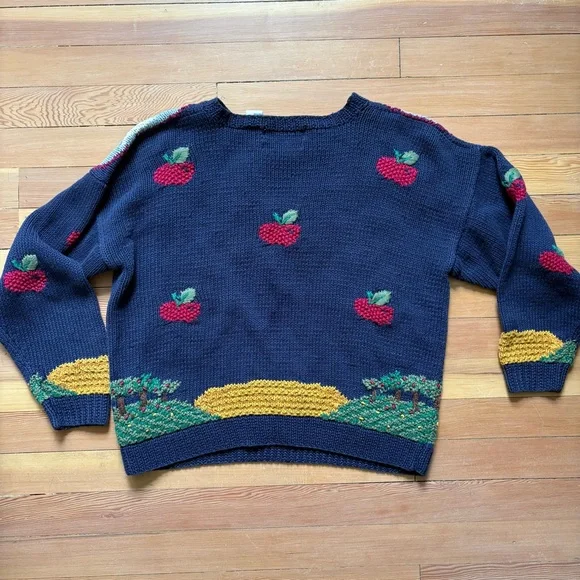 Vintage Signatures by Northern Isles Hand Knit Apple Orchard Ramie Sweater - Picture 2 of 9